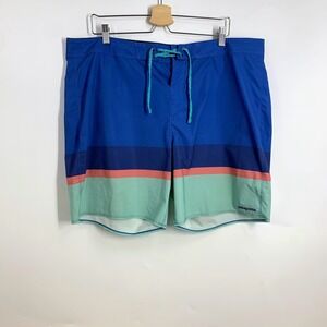 Patagonia Men's Hydropeak Color block Striped Drawstring‎ Boardshorts Size 40